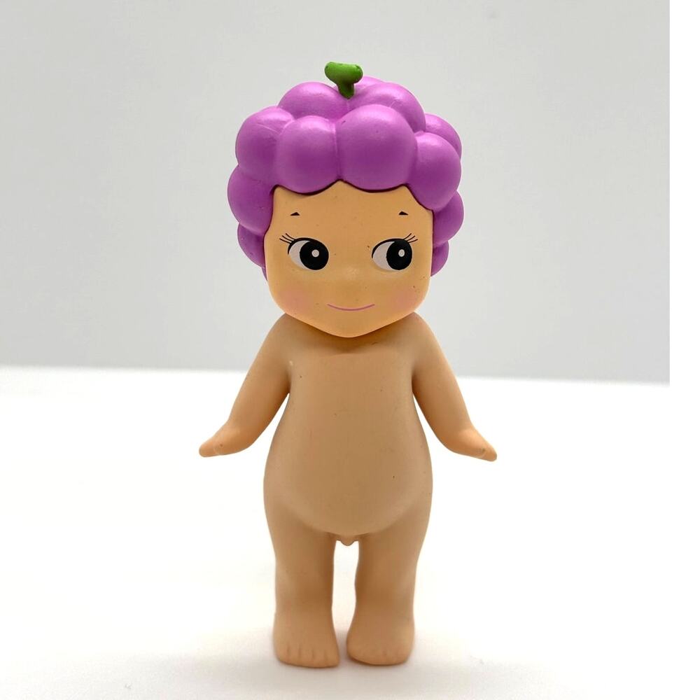 New Unbranded Kewpie/Angel Collectible Mini Figure in Grape Costume, Open Box